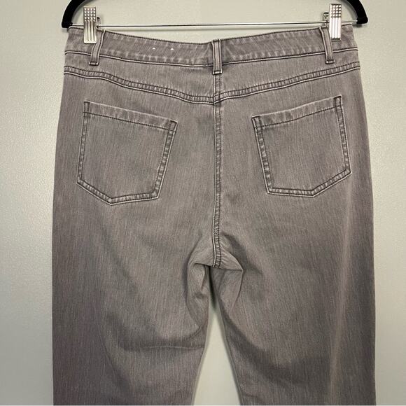 J McLaughlin Mid Rise Skinny Fit Straight Leg Modern Stretch Gray Denim Size 8 - Picture 5 of 10